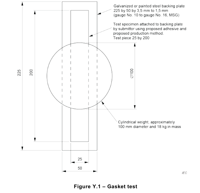 Test Equipment Gasket Test - IEC62368-1- Figure Y.1, Compression Test Machine 0