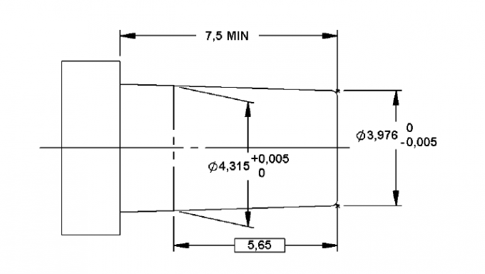 ISO 80369-7 Figure C.2 Male Reference Luer Slip Connector For Testing Female Luer Connectors Leakage 0