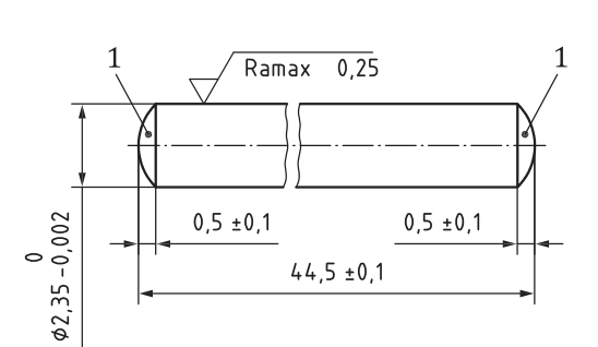 ISO 14457 Dentistry — Handpieces And Motors , ISO 14457 -Figure 3 Five Types Of Test Mandrel 1