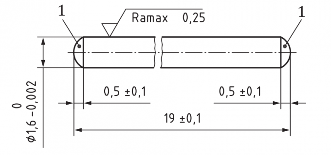 ISO 14457 Dentistry — Handpieces And Motors , ISO 14457 -Figure 3 Five Types Of Test Mandrel 3