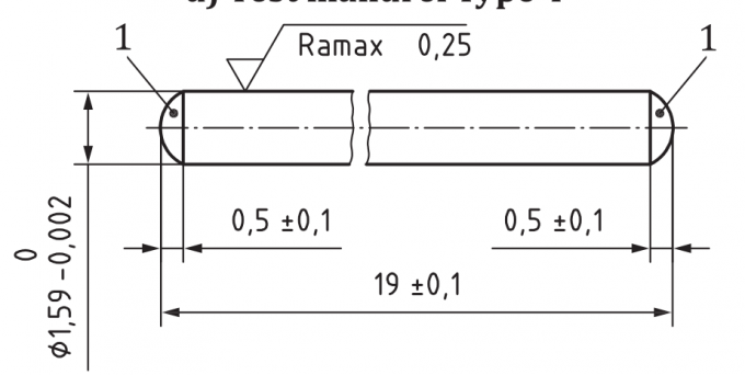 ISO 14457 Dentistry — Handpieces And Motors , ISO 14457 -Figure 3 Five Types Of Test Mandrel 4